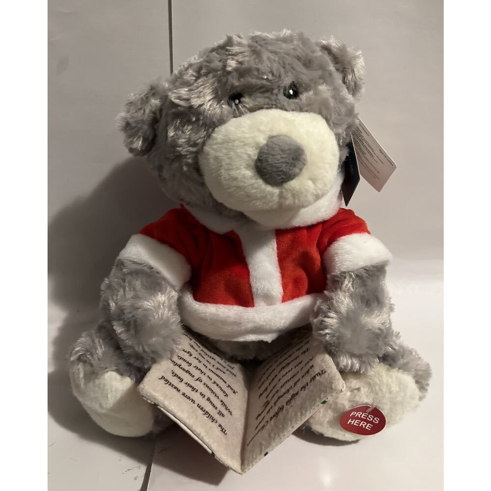 Cuddle Barn StoryTime Teddy Plush Reads ‘Twas The Night Before Christmas’ NWT